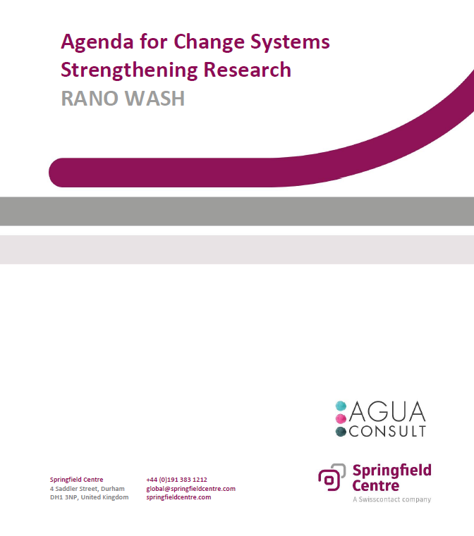 Investigación sobre el fortalecimiento de los sistemas de Agenda for Change: estudio de caso RANO WASH